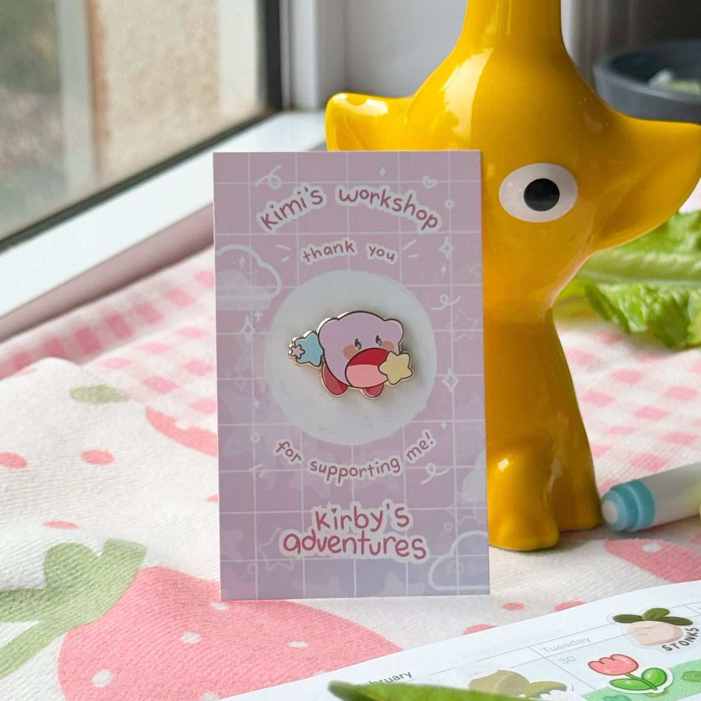 x(CLEARANCE) kirby nom enamel pin
