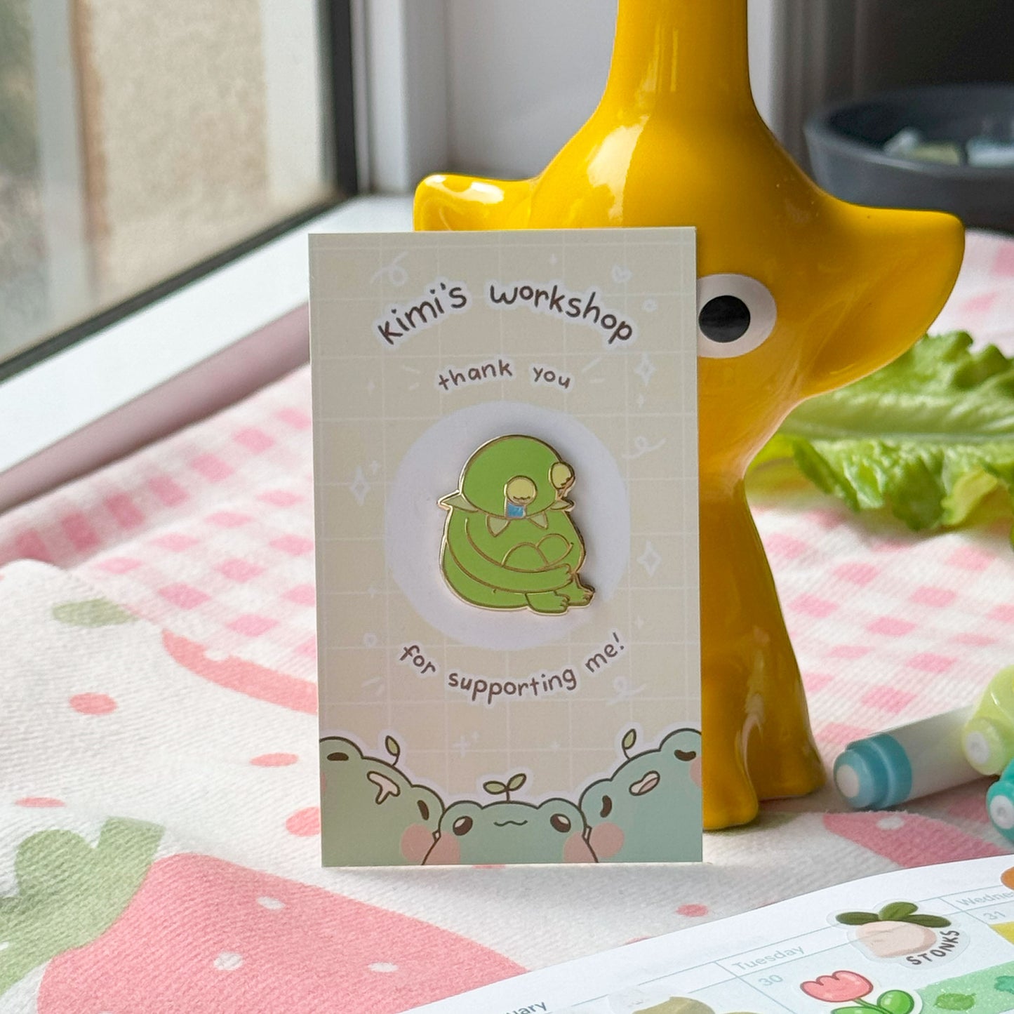 x(CLEARANCE) sad frog enamel pin