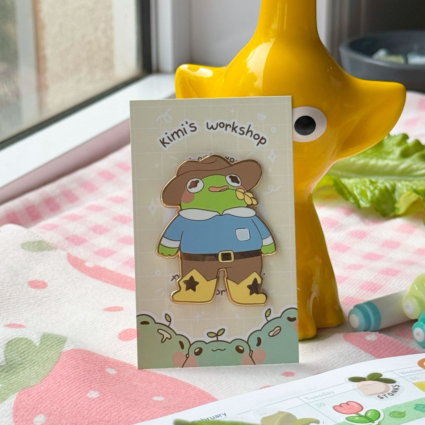 x(CLEARANCE) cowboy frog enamel pin