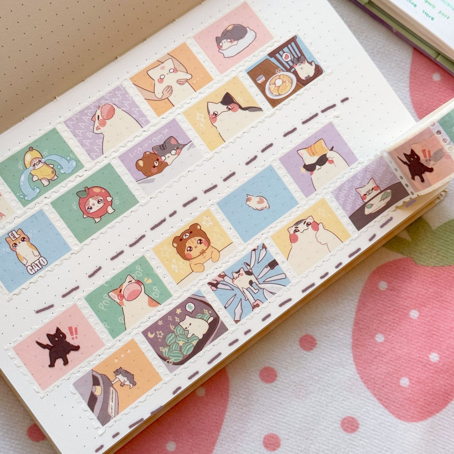 x(CLEARANCE) iconic cats 1 stamp washi tape