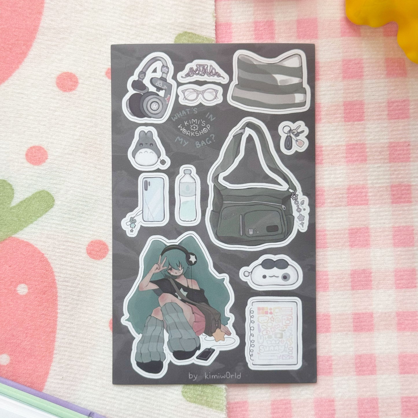 sold out - what's in my bag sticker sheet