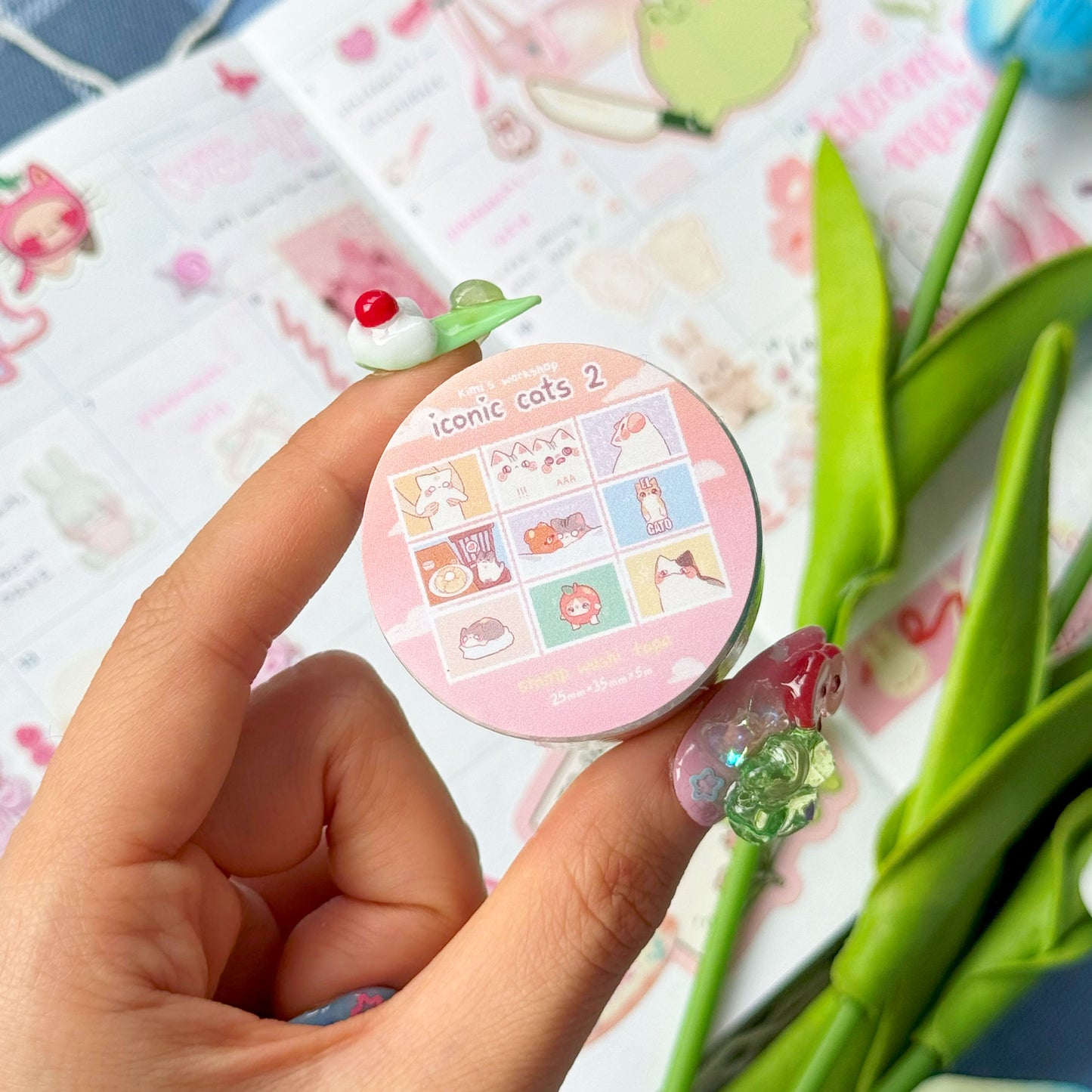 x(CLEARANCE) iconic cats 2 stamp washi tape