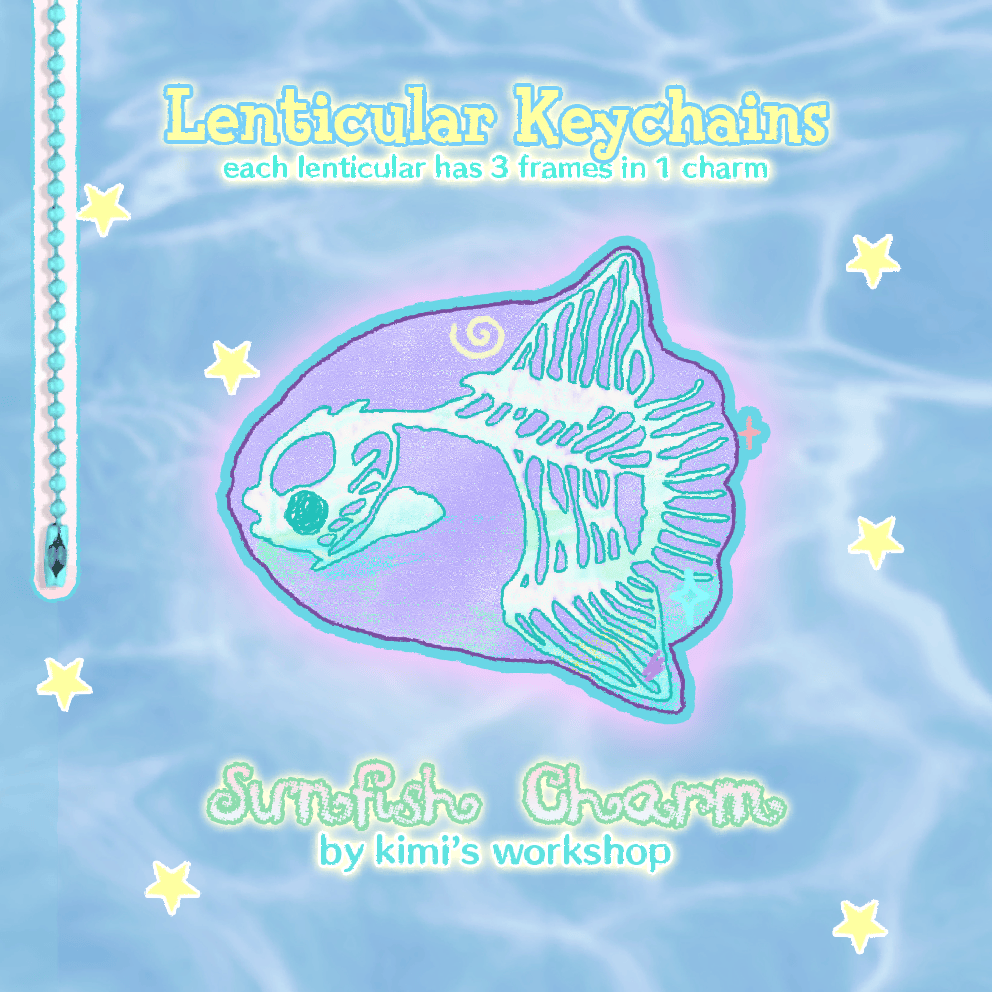 sunfish lenticular keychain