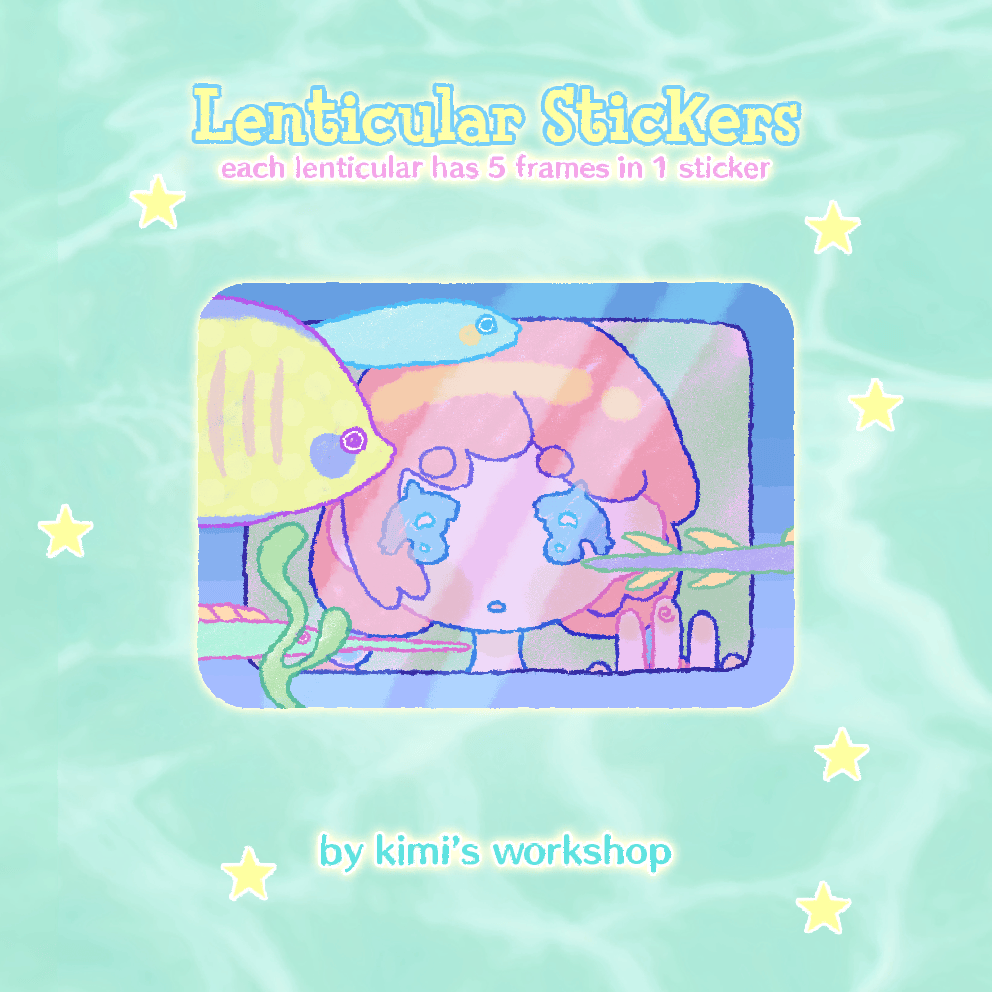 aquarium lenticular sticker