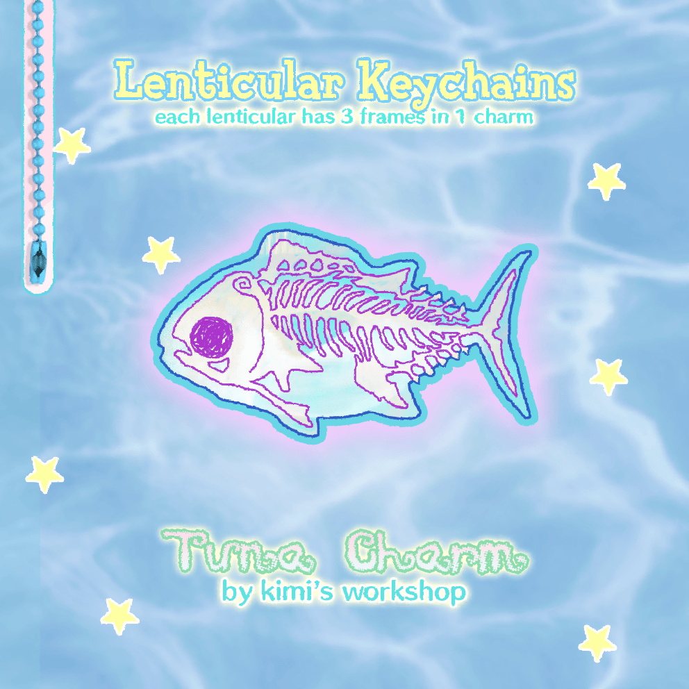 tuna lenticular keychain