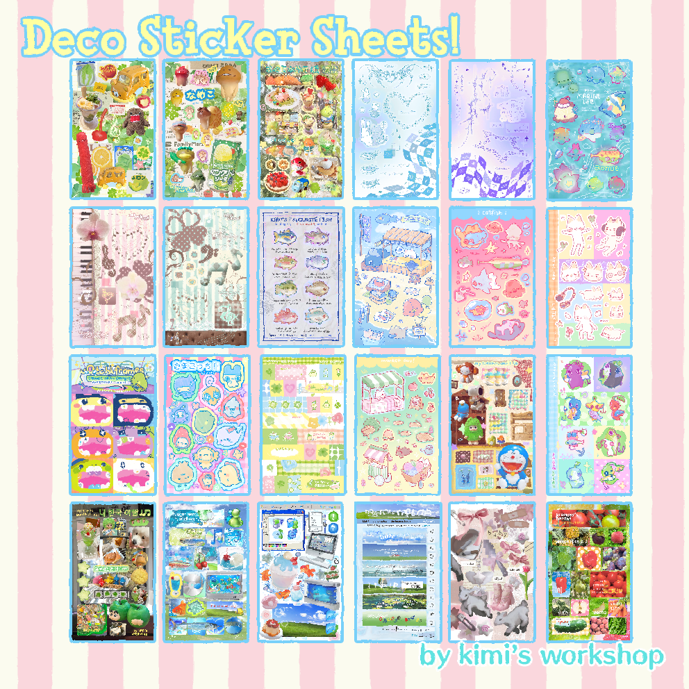 aero fish sticker sheet
