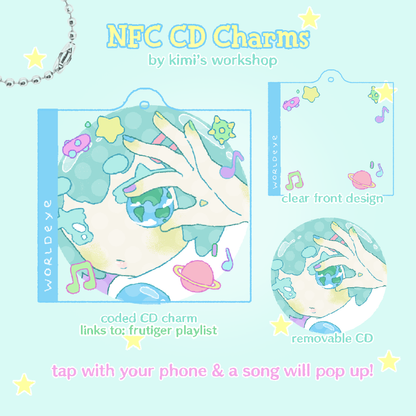 worldeye NFC CD keychain