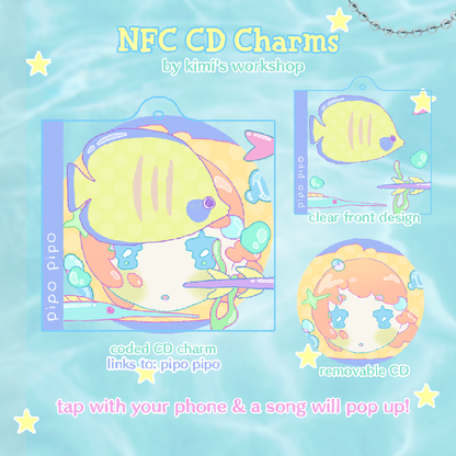 aquarium NFC CD keychain