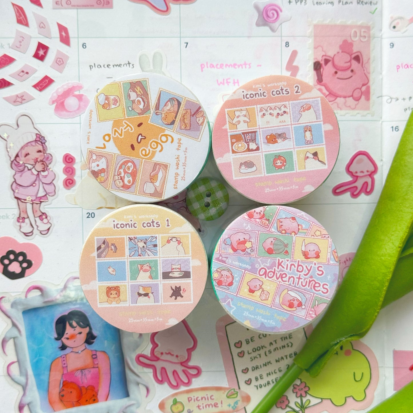 iconic cats 2 stamp washi tape