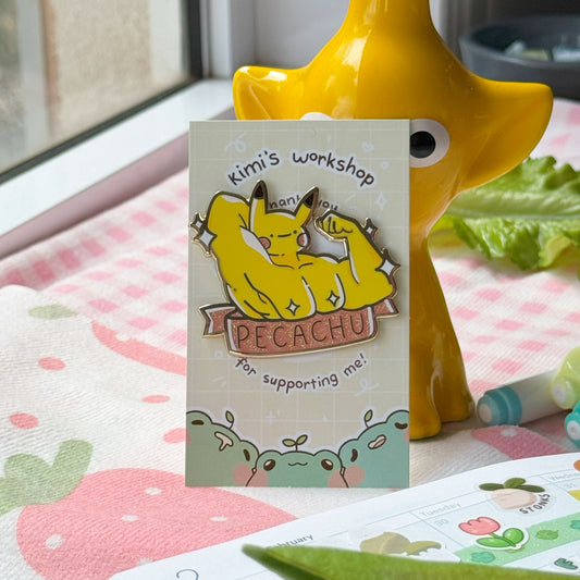 pecachu enamel pin