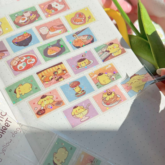 purin holographic sticker sheet