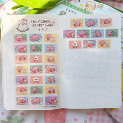 adventures holographic sticker sheet