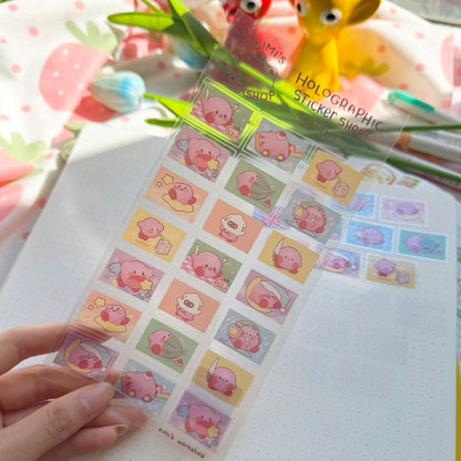 adventures holographic sticker sheet