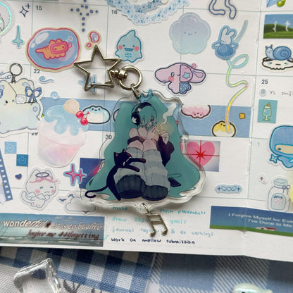 miku acrylic keychain