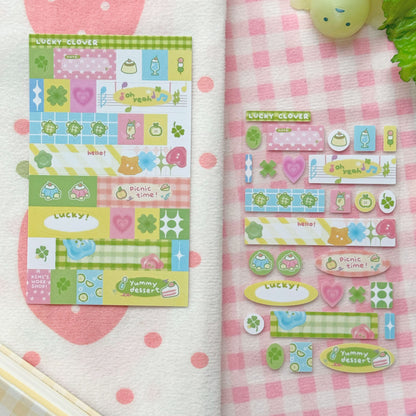 lucky clover sticker sheet