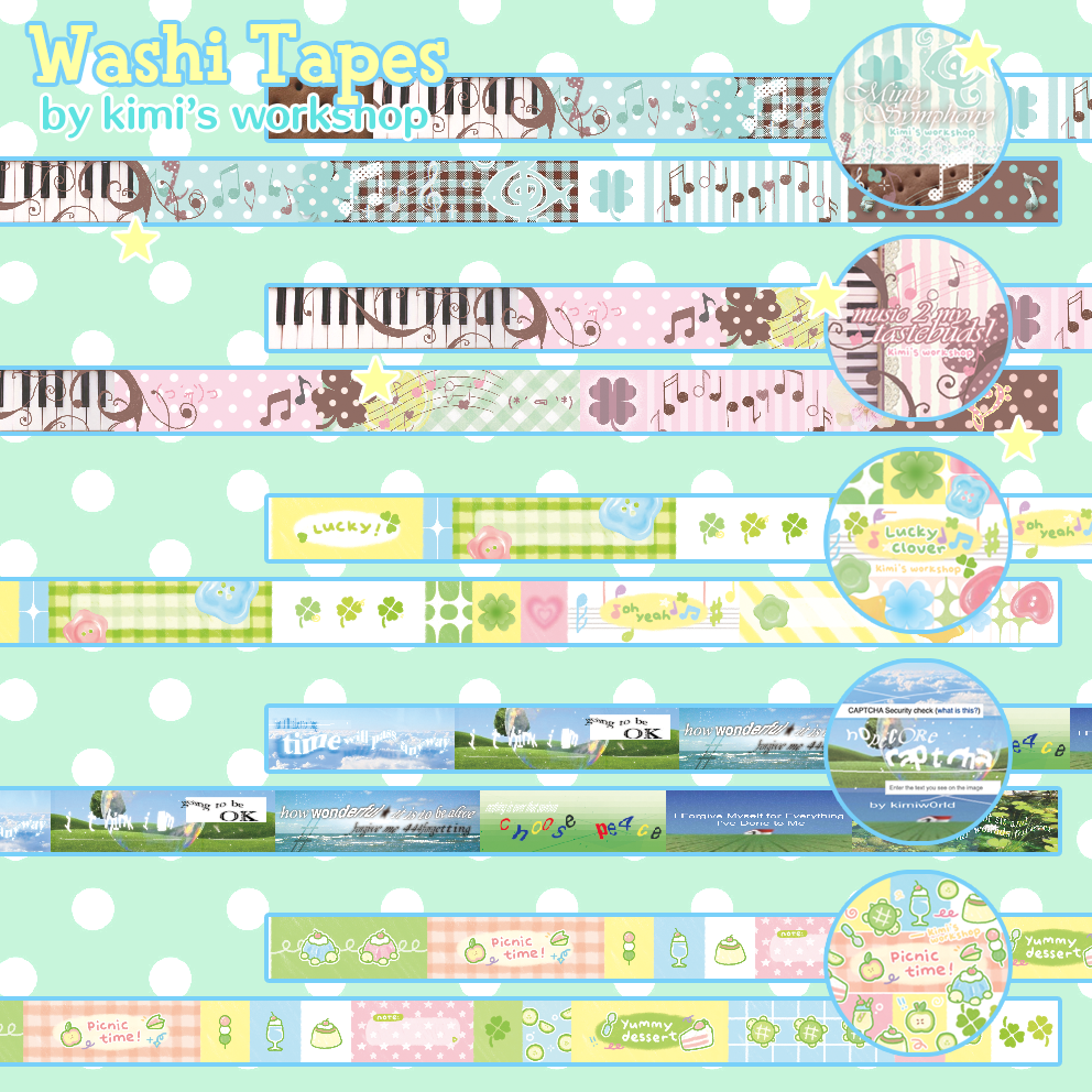 minty symphony washi tape