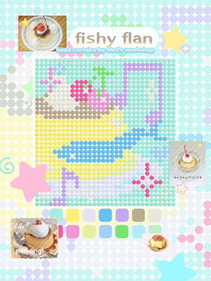 fishy flan bead curtain kit