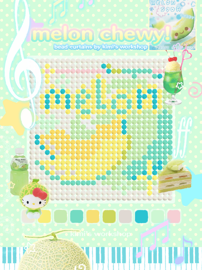 melon chewy bead curtain kit