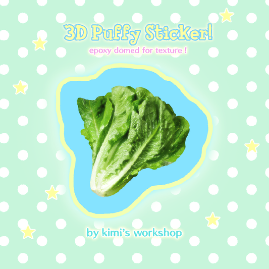 lettuce puffy die-cut sticker