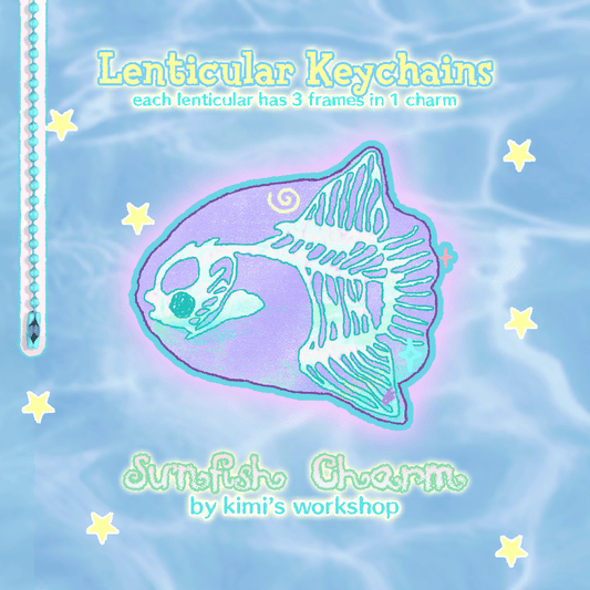 sunfish lenticular keychain
