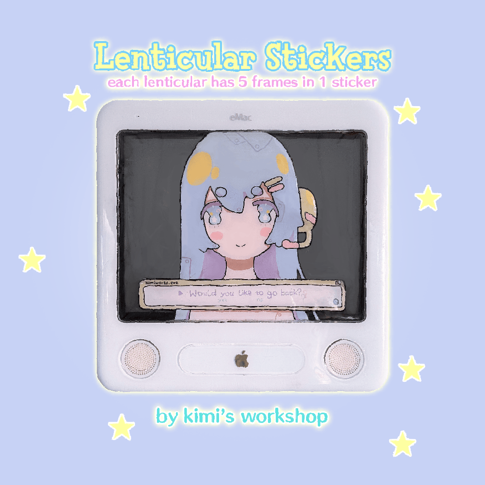 wud u like2go bk? lenticular sticker