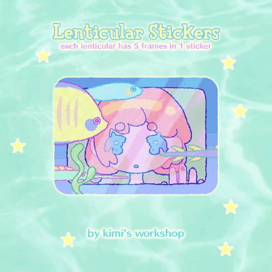 aquarium lenticular sticker