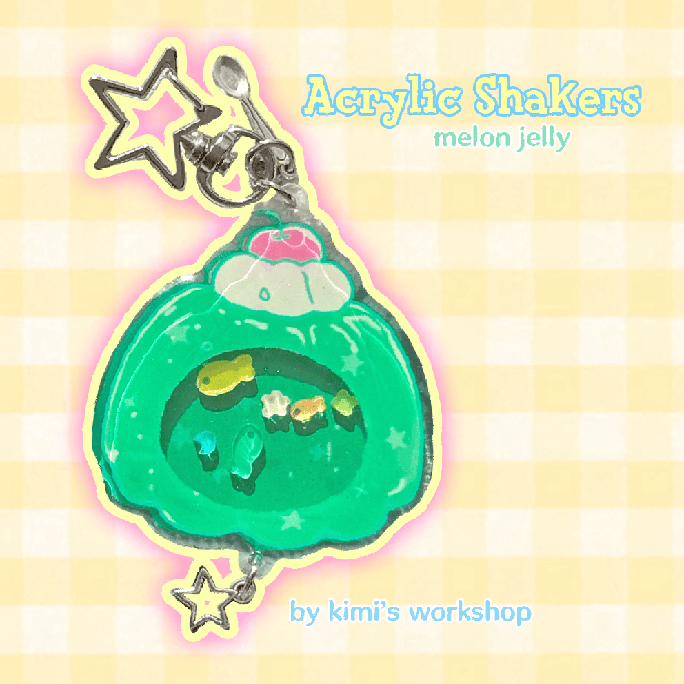 melon jelly shaker keychains