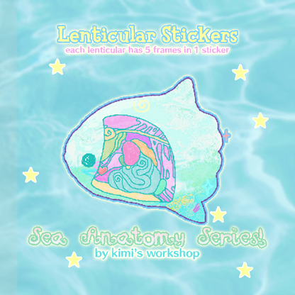 sunfish lenticular sticker