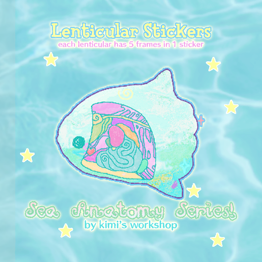 sunfish lenticular sticker