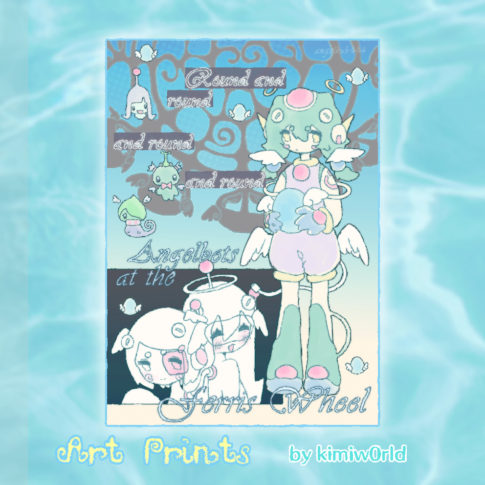 angels at the ferris wheel print