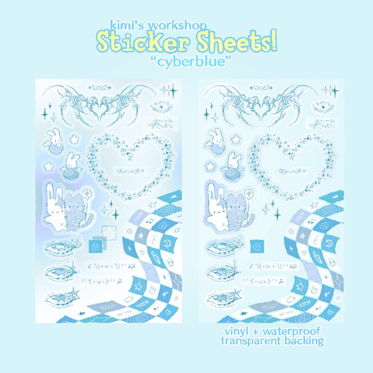 cyberblue sticker sheet