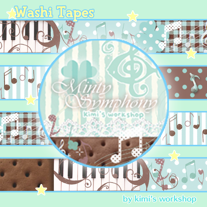 minty symphony washi tape